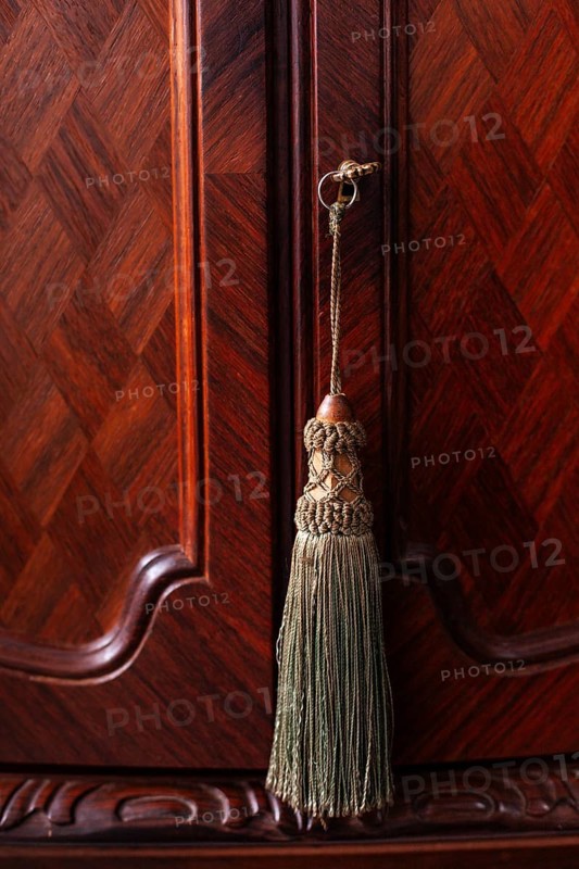 Tassel or tassel on a wardrobe key