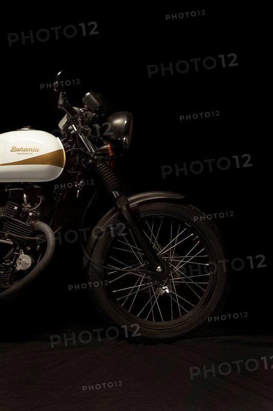 Still life cafe racer style motorbike
