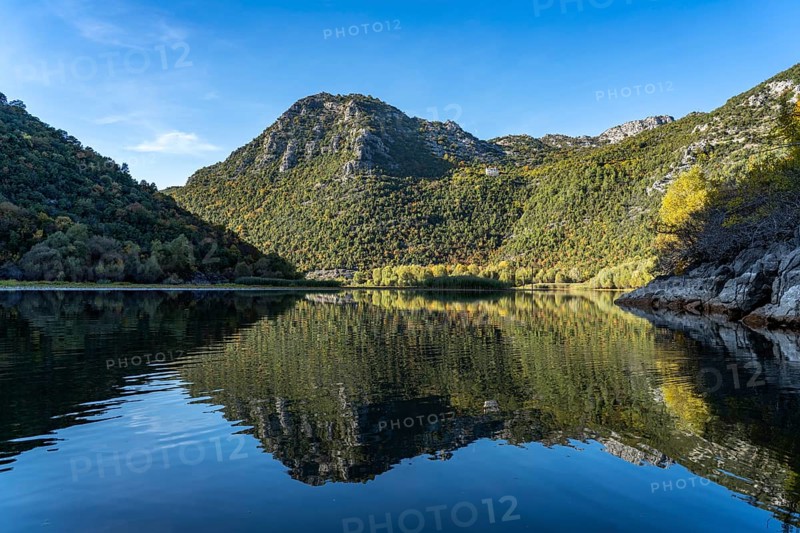 Landscape on the river Crnojevic near Rijeka Crnojevica