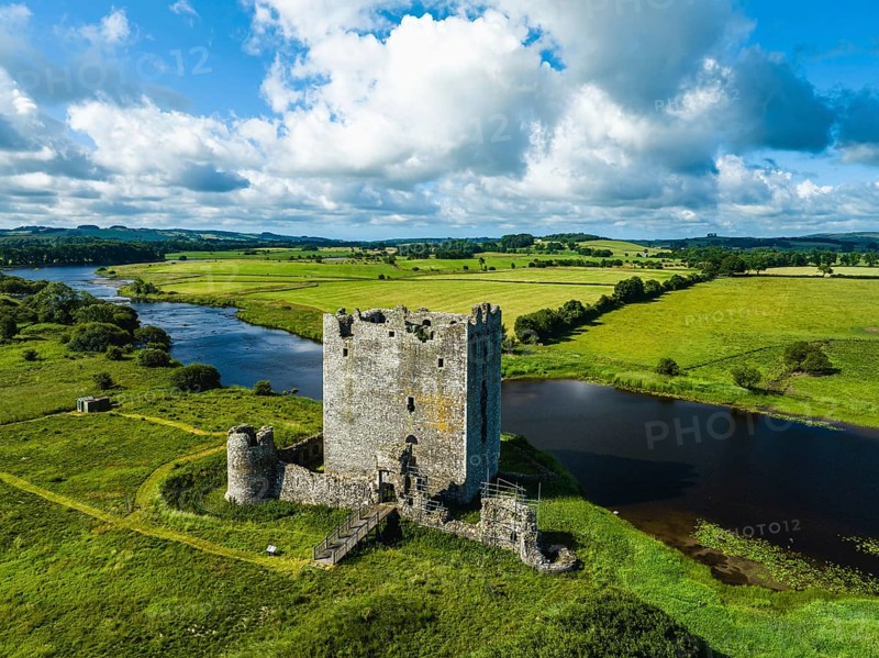 Threave Castle from a drone