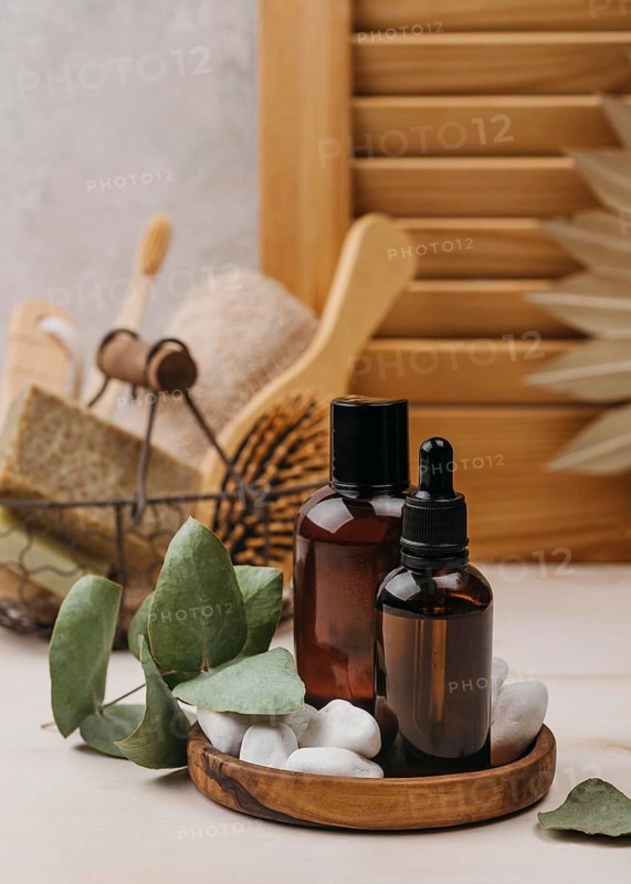 Organic body oil hair brush