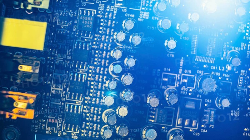 Close up technological pieces background