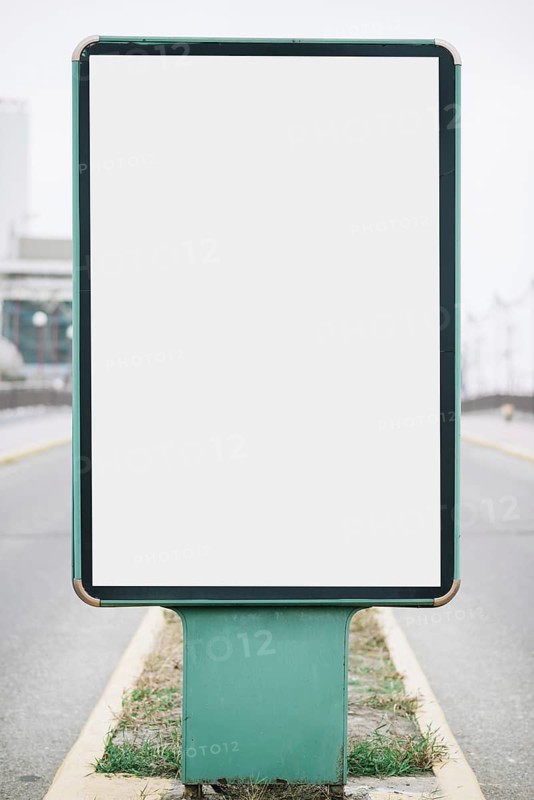 Close up billboard road