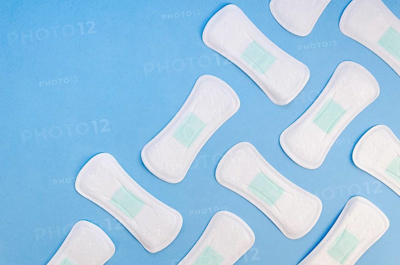 Flat lay arrangement pads background