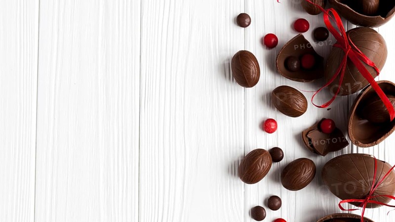 Chocolate eggs candies
