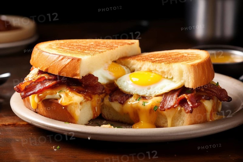 Breakfast sandwich with fried egg
