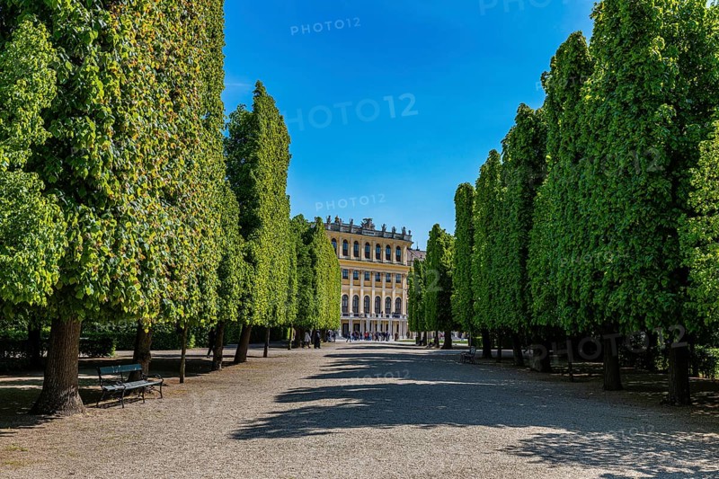 Palace Park with Schoenbrunn Palace