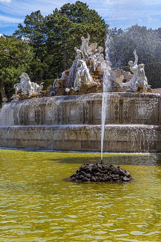 Neptune Fountain in Schoenbrunn Palace Park