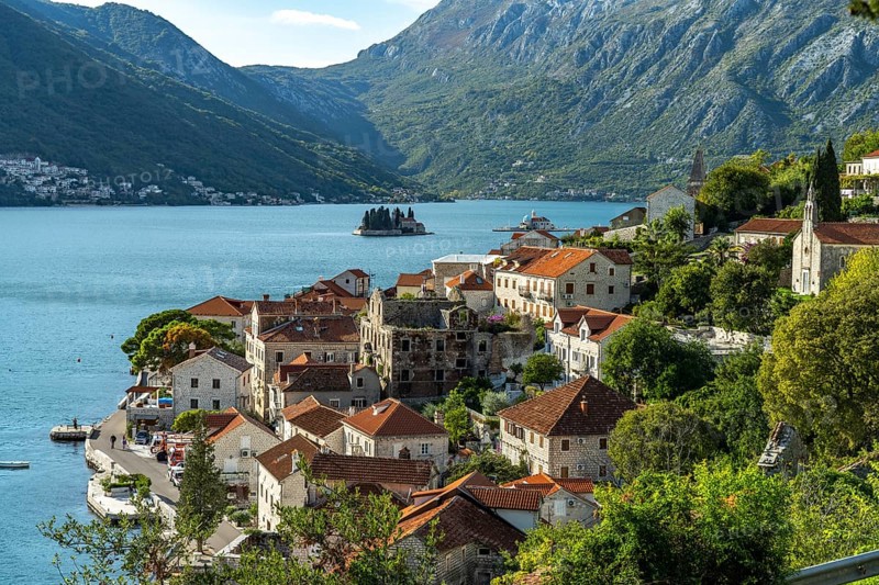Perast and the islands of St George