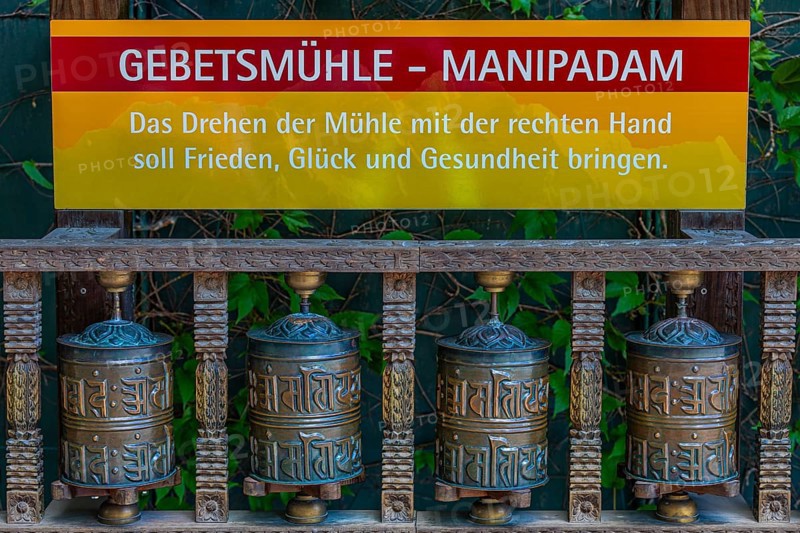Nepalese prayer wheel in the zoo
