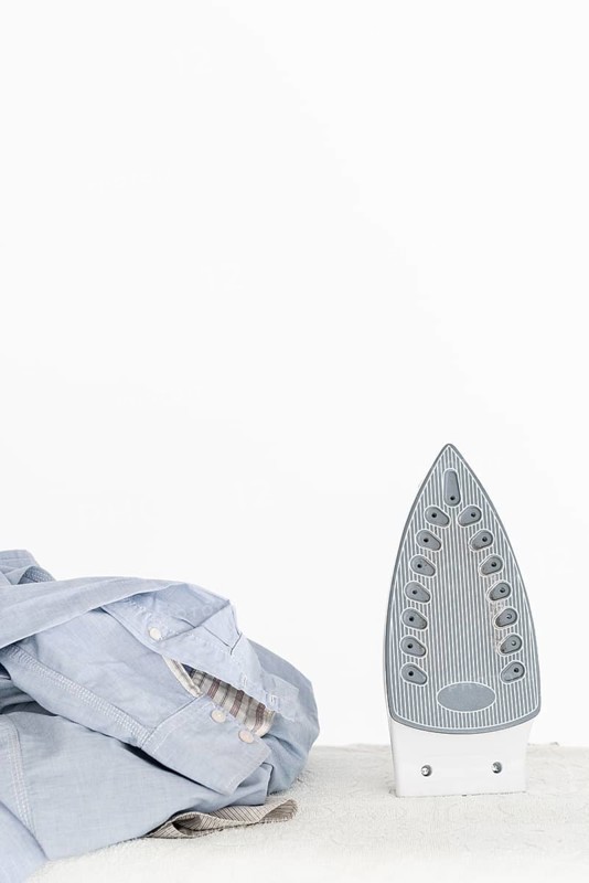 Front view clothing iron clothes