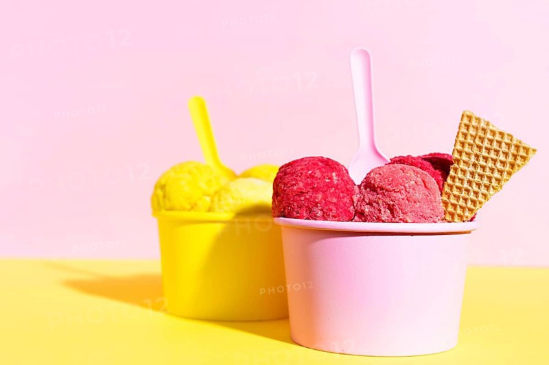 Close up ice cream bowl