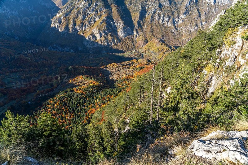 View from the lookout peak Curevac into the Tara Gorge