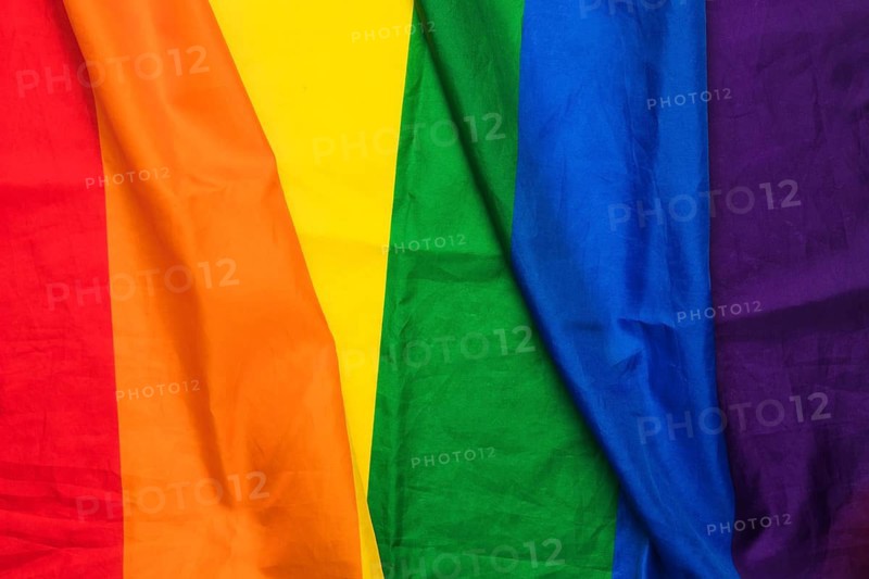 Rippled fabric colors rainbow
