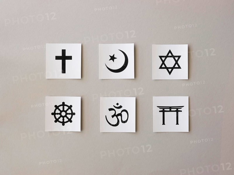 Assortment religious symbols