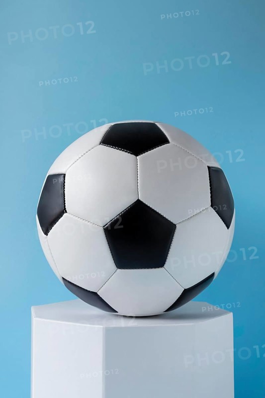 Front view football hexagonal shape