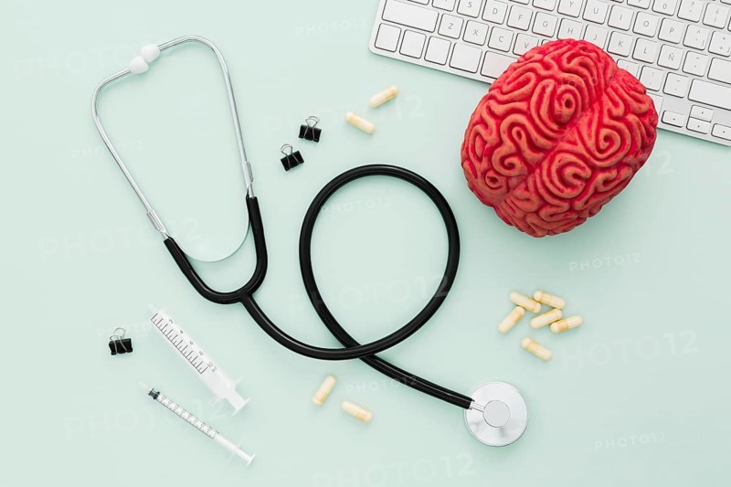 Stethoscope brain desk