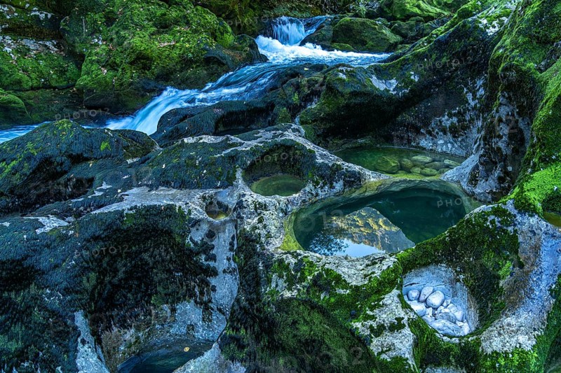 Natural pools on the river Crnojevic near Rijeka Crnojevica