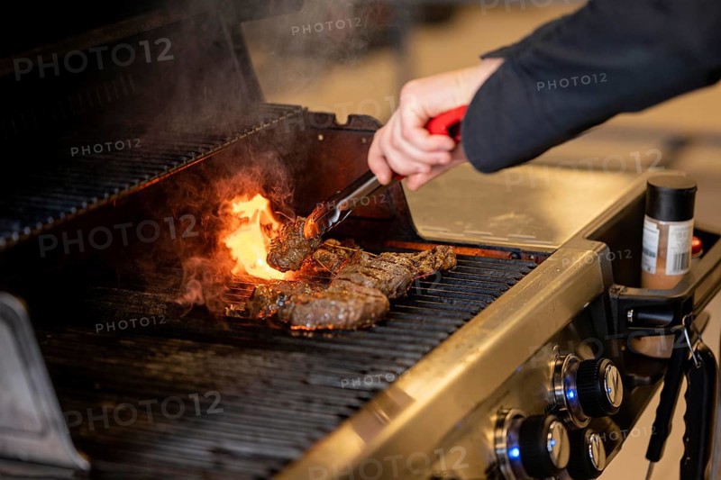 Hand making barbeque