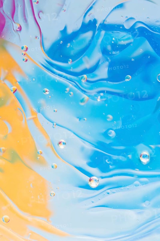 Liquid effect blue yellow painted background