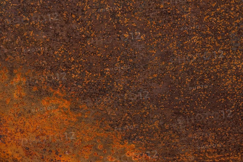 Flat lay rusty metallic surface