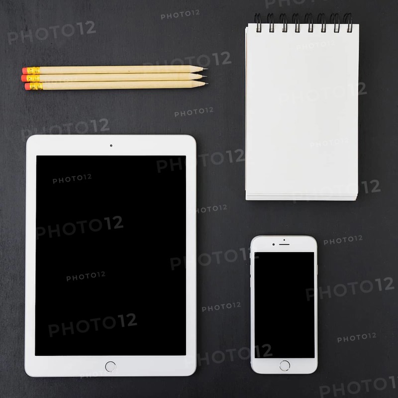 Technological devices notebook pecils