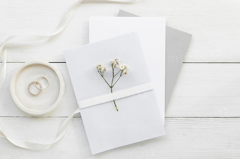 Wedding invitation with ornaments