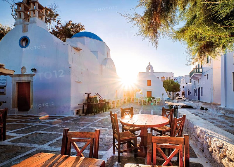 Sunrise in alleyways of famous tourist destination