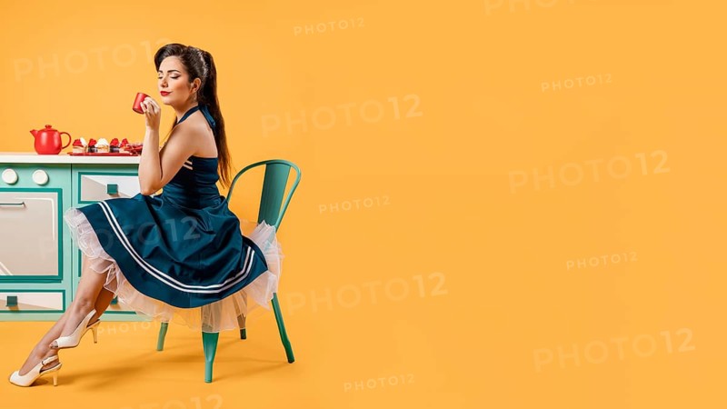 Pinup girl posing