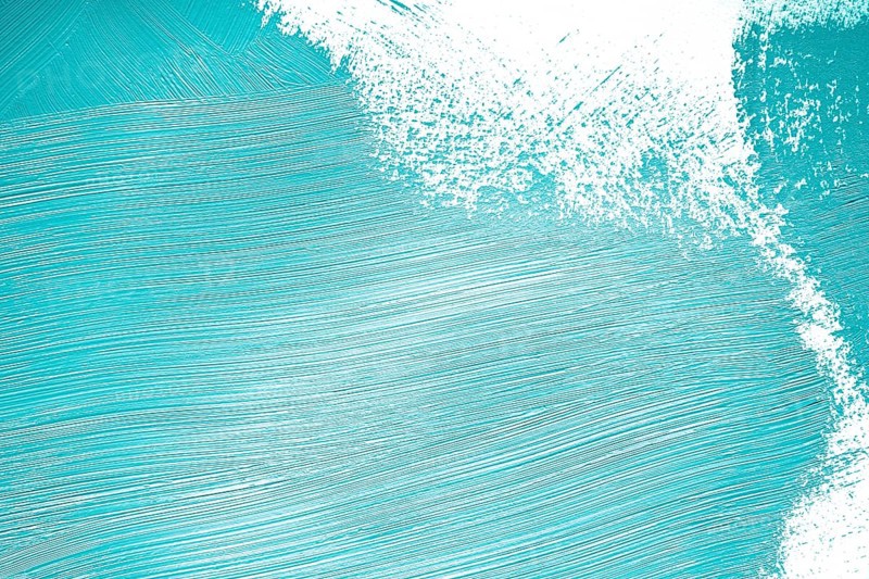 Blue paint applied brush