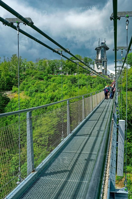 483-metre-long Titan RT suspension rope bridge over the Rappbode Dam and Solitaire observation tower