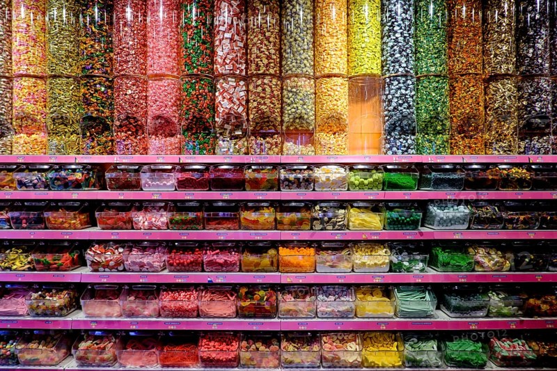 Candy dispenser in a shop in Maastricht