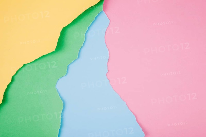 Colorful bright papers ragged edges