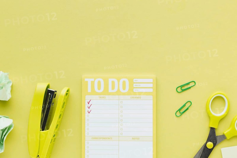 Yellow list top view
