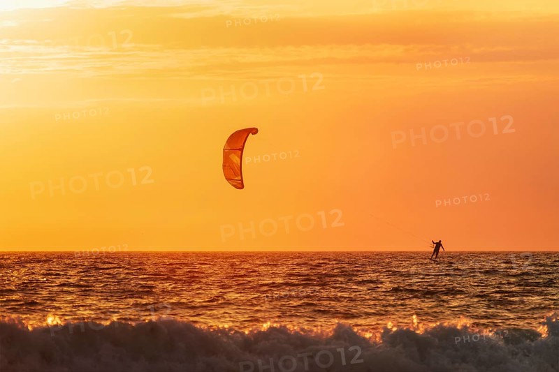 Foiling kiteboarding kitesurfing kiteboarder