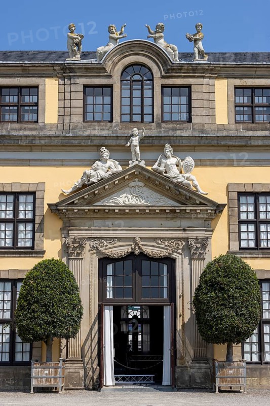 Detail of the Herrenhausen Gallery building in Herrenhausen Palace and Gardens