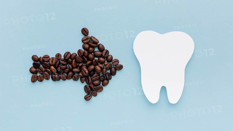 Coffee arrow with tooth shape