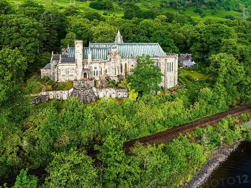 St Conans Kirk from a drone