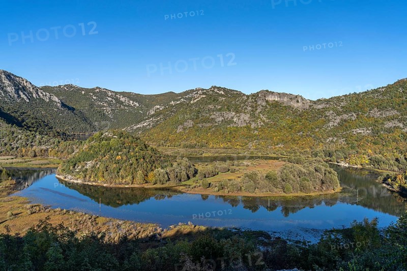 Landscape on the river Crnojevic near Rijeka Crnojevica