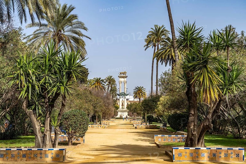Columbus Monument in the Murillo Gardens Jardines de murillo