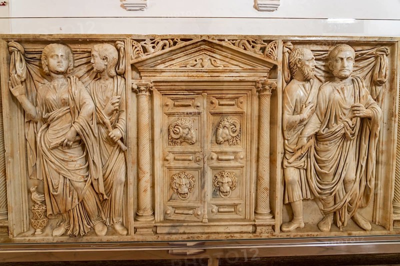 Roman tombstone in the Alcazar de los Reyes Cristianos in Cordoba