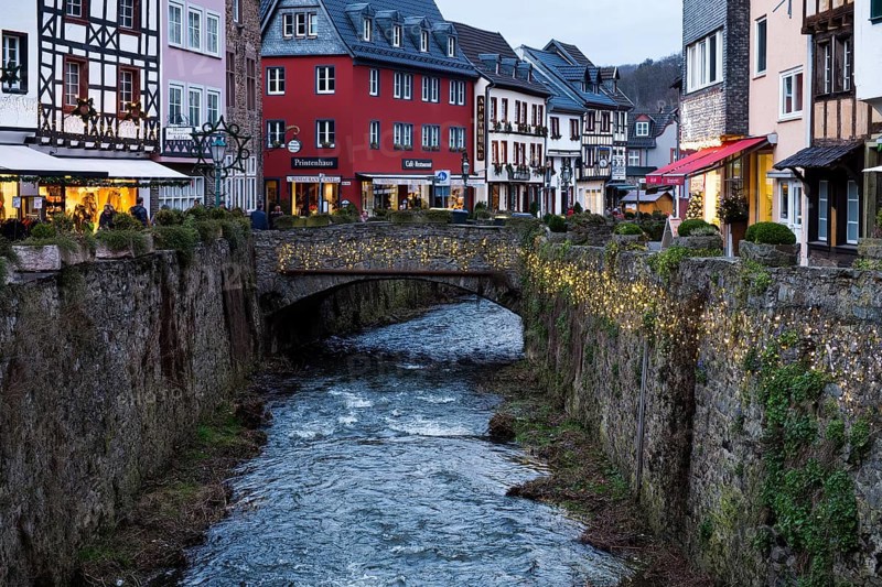 The Erft flows through the old town of Bad Muenstereifel