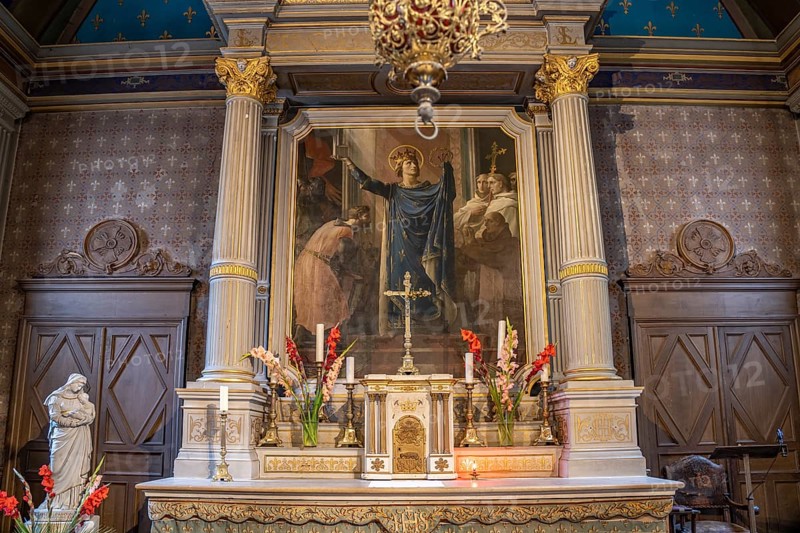Altar of the Chambord Castle Chapel in the Loire Valley