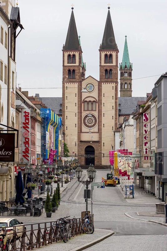 The Romanesque-style Wuerzburg Cathedral