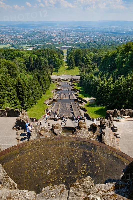 View from the Hercules Building of the Cascades and Wilhelmshoehe Palace