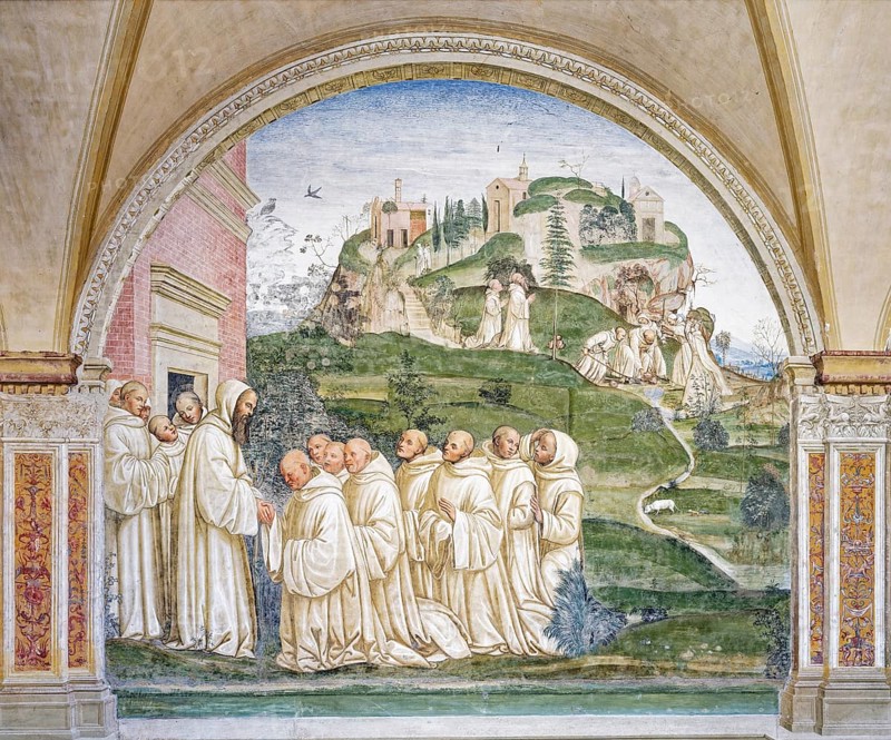 At the request of his monks