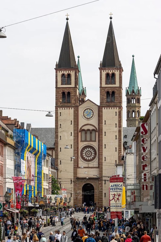 The Romanesque-style Wuerzburg Cathedral