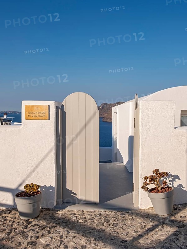 Door with no entrance sign