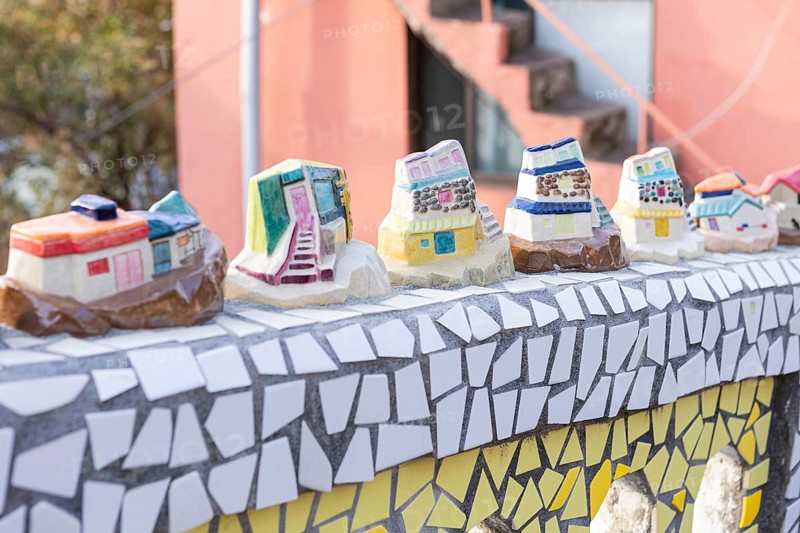 Colourful ceramic houses