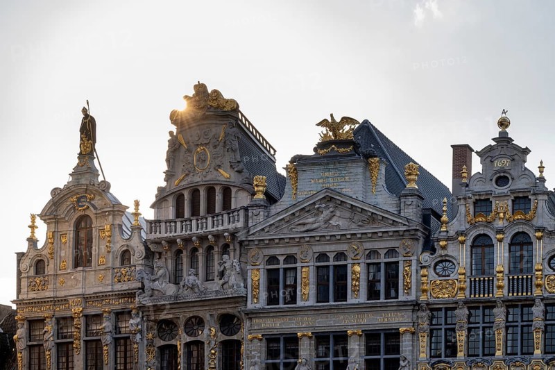 Facade with golden decorations
